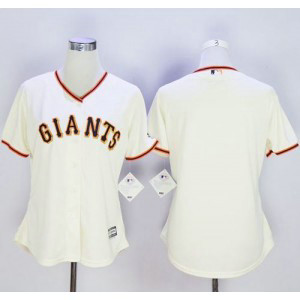 MLB Giants Blank Cream Womens Home Women Jersey
