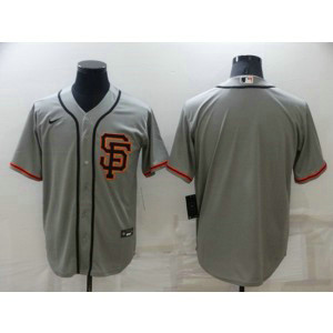 MLB Giants Blank Gray Nike Cool Base Men Jersey