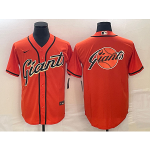 MLB Giants Blank Orange Baseball Logo Nike Cool Base Men Jersey