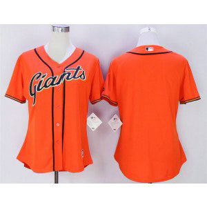 MLB Giants Blank Orange New Cool Base Women Jersey