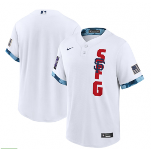 MLB Giants Blank White 2021 All-Star Cool Base Men Jersey
