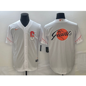 MLB Giants Blank White 2021 City Connect Baseball Logo Nike Cool Base Men Jersey