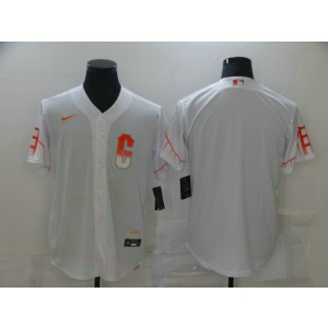 MLB Giants Blank White 2021 City Connect Nike Cool Base Men Jersey
