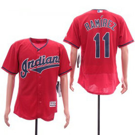 MLB Indians 11 Jose Ramirez Red Flexbase Men Jersey
