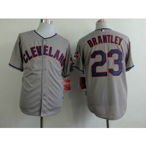MLB Indians 23 Michael Brantley Grey Cool Base Men Jersey MLB Indians 23 Michael Brantley Grey Cool Base Men Jersey