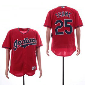 MLB Indians 25 Jim Thome Red Flexbase Men Jersey