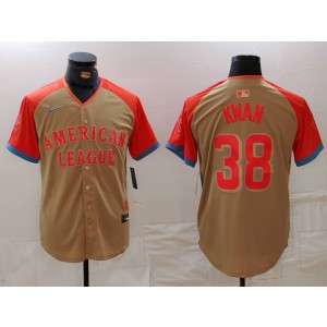 MLB Indians 38 Kwan Cream 2024 All-Star Nike Cool Base Men Jersey