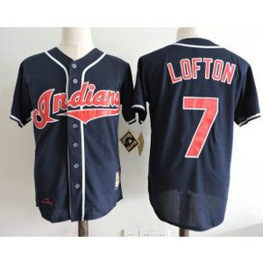 MLB Indians 7 Kenny Lofton Navy 1995 World Series Cooperstown Collection Men Jersey MLB Indians 7 Kenny Lofton Navy 1995 World Series Cooperstown Collection Men Jersey