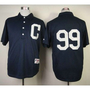 MLB Indians 99 Ricky Vaughn Navy Blue 1902 Turn Back The Clock Men Jersey