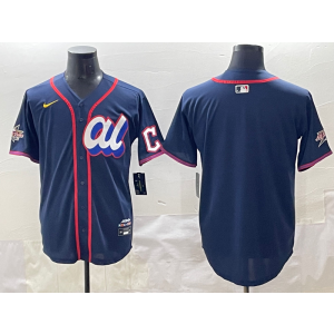 MLB Indians Blank Navy American League 2025 All Star Nike Cool Base Men Jersey