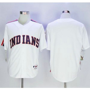 MLB Indians Blank White 1978 Turn Back The Clock Men Jersey