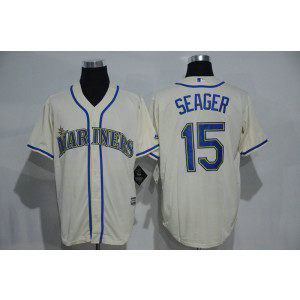MLB Mariners 15 Kyle Seager Cream New Cool Base Men Jersey MLB Mariners 15 Kyle Seager Cream New Cool Base Men Jersey