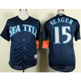 MLB Mariners 15 Kyle Seager Navy Blue Cool Base Men Jersey MLB Mariners 15 Kyle Seager Navy Blue Cool Base Men Jersey