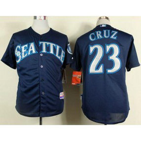 MLB Mariners 23 Nelson Cruz Navy Blue Cool Base Men Jersey MLB Mariners 23 Nelson Cruz Navy Blue Cool Base Men Jersey