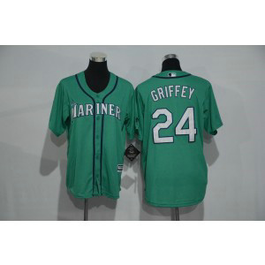 MLB Mariners 24 Ken Griffey Jr. Green Cool Base Youth Jersey