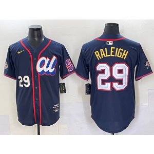 MLB Mariners 29 Raleigh Navy American League 2025 All Star Nike Cool Base Men Jersey MLB Mariners 29 Raleigh Navy American League 2025 All Star Nike Cool Base Men Jersey