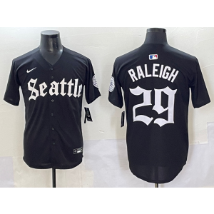 MLB Mariners 29 Raleigh New Black Nike Cool Base Men Jersey MLB Mariners 29 Raleigh New Black Nike Cool Base Men Jersey