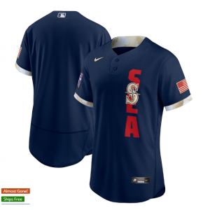 MLB Mariners Blank Navy 2021 All-Star Flexbase Men Jersey