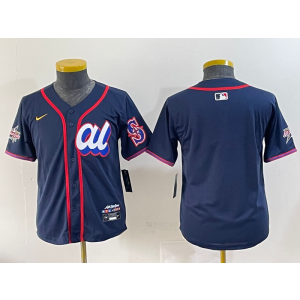 MLB Mariners Blank Navy American League 2025 All Star Nike Cool Base Youth Jersey