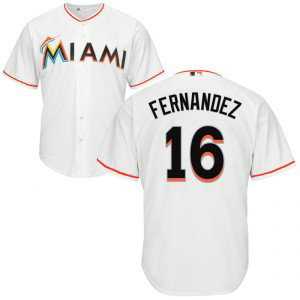 MLB Marlins 16 Jose Fernandez White Cool Base Men Jersey