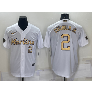 MLB Marlins 2 Jazz Chisholm White 2022 All-Star Nike Cool Base Men Jersey MLB Marlins 2 Jazz Chisholm White 2022 All-Star Nike Cool Base Men Jersey