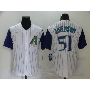 MLB Marlins 51 Johnson New White Cool Base Men Jersey