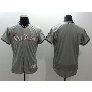 MLB Marlins Blank Grey Flexbase Men Jersey