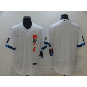 MLB Marlins Blank White 2021 All-Star Flexbase Men Jersey