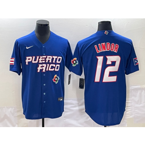 MLB Mets 12 Francisco Lindor Blue 2023 World Series Men Jersey MLB Mets 12 Francisco Lindor Blue 2023 World Series Men Jersey
