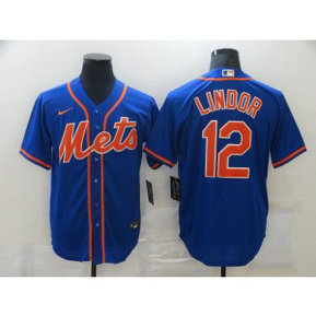 MLB Mets 12 Francisco Lindor Blue Nike Cool Base Men Jersey MLB Mets 12 Francisco Lindor Blue Nike Cool Base Men Jersey