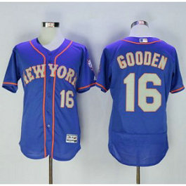 MLB Mets 16 Dwight Gooden Blue(Grey NO.) Flexbase Men Jersey MLB Mets 16 Dwight Gooden Blue(Grey NO.) Flexbase Men Jersey