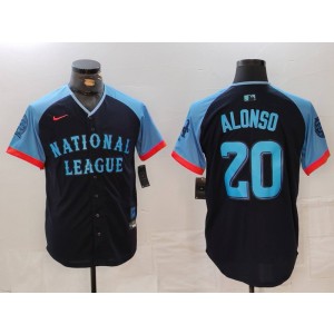 MLB Mets 20 Pete Alonso Black 2024 All-Star Nike Cool Base Men Jersey