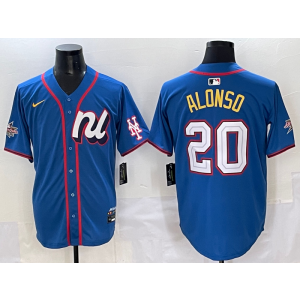 MLB Mets 20 Pete Alonso Blue National League 2025 All Star Nike Cool Base Men Jersey MLB Mets 20 Pete Alonso Blue National League 2025 All Star Nike Cool Base Men Jersey