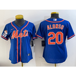 MLB Mets 20 Pete Alonso Blue Nike Cool Base Youth Jersey