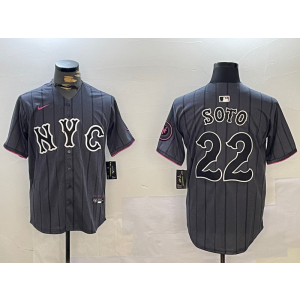 MLB Mets 22 Soto Grey City Nike Cool Base Men Jersey MLB Mets 22 Soto Grey City Nike Cool Base Men Jersey