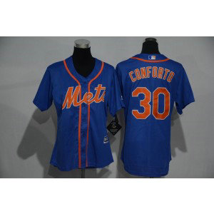 MLB Mets 30 Michael Conforto Blue Women Jersey MLB Mets 30 Michael Conforto Blue Women Jersey