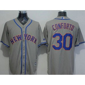 MLB Mets 30 Michael Conforto Grey New Cool Base Men Jersey MLB Mets 30 Michael Conforto Grey New Cool Base Men Jersey