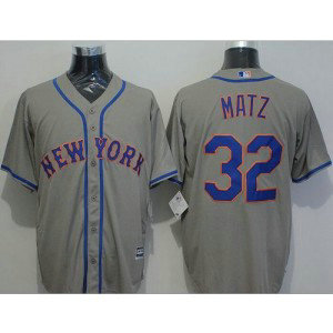 MLB Mets 32 Steven Matz Grey New Cool Base Men Jersey