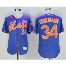 MLB Mets 34 Noah Syndergaard Blue Flexbase Men Jersey MLB Mets 34 Noah Syndergaard Blue Flexbase Men Jersey