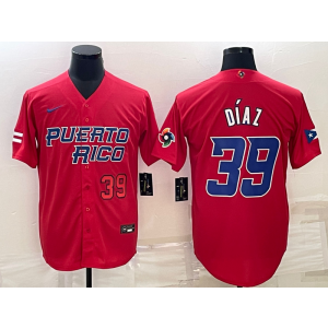 MLB Mets 39 Edwin Diaz Red 2023 World Series Men Jersey