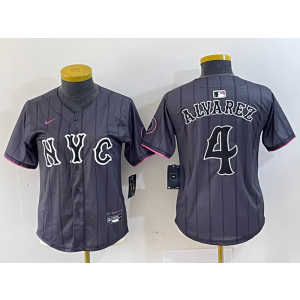 MLB Mets 4 Alyarez Black 2024 City Connect Nike Cool Base Women Jersey