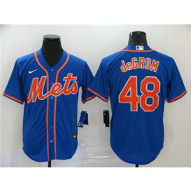 MLB Mets 48 Jacob DeGrom Blue 2020 Nike Cool Base Men Jersey