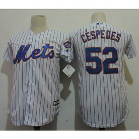 MLB Mets 52 Yoenis Cespedes White New Cool Base Youth Jersey MLB Mets 52 Yoenis Cespedes White New Cool Base Youth Jersey