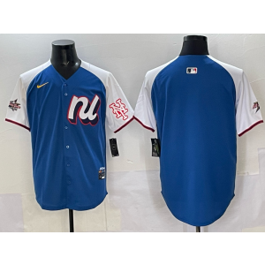 MLB Mets Blank Blue Alternate 2025 All Star Nike Cool Base Men Jersey 1
