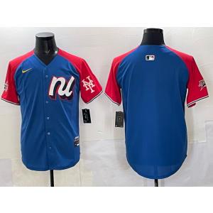 MLB Mets Blank Blue Alternate 2025 All Star Nike Cool Base Men Jersey MLB Mets Blank Blue Alternate 2025 All Star Nike Cool Base Men Jersey