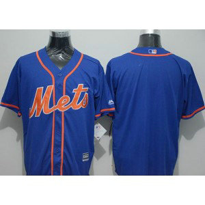 MLB Mets Blank Blue New Cool Base Alternate Home Men Jersey