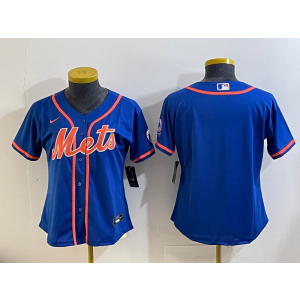MLB Mets Blank Blue Nike Cool Base Youth Jersey