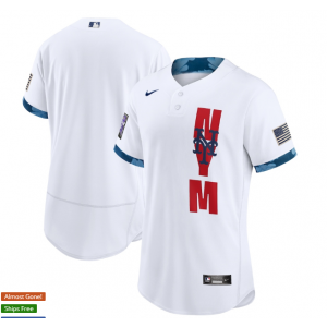 MLB Mets Blank White 2021 All-Star Flexbase Men Jersey MLB Mets Blank White 2021 All-Star Flexbase Men Jersey