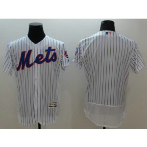 MLB Mets Blank White(Blue Strip) Flexbase Men Jersey MLB Mets Blank White(Blue Strip) Flexbase Men Jersey
