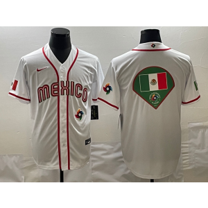 MLB Mexico White Blank Nike Cool Base Men Jersey MLB Mexico White Blank Nike Cool Base Men Jersey